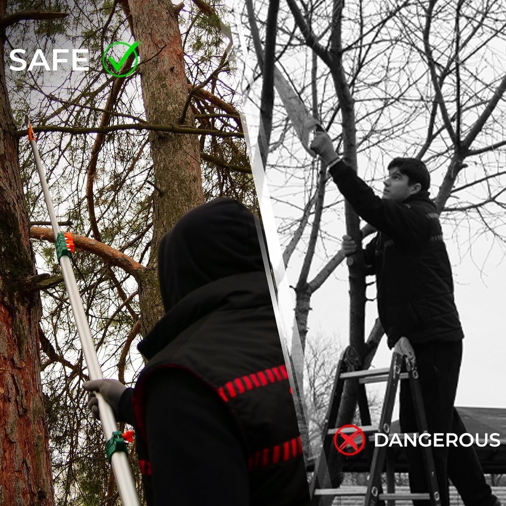 Startpro 18Ft Telescopic Tree Pruning Saw with Sharp Carbon Blade for Easy Cutti