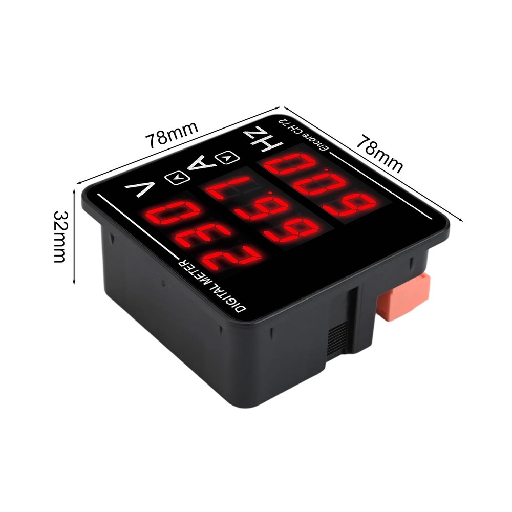 Combination Current Voltage Frequency Meter for Electromechanical Devices