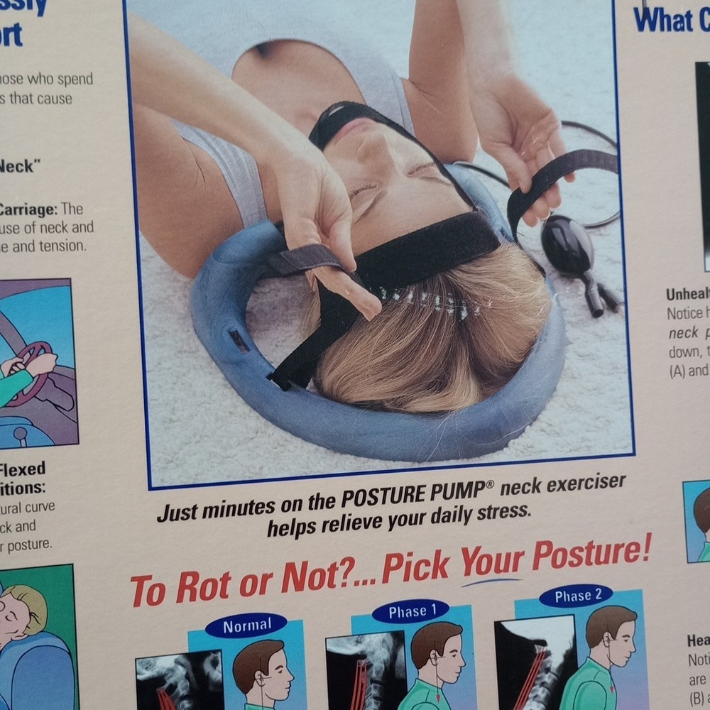 Posture Pump Professional Model 1000 Neck Exerciser Cervical Disc Hydrator +BOX