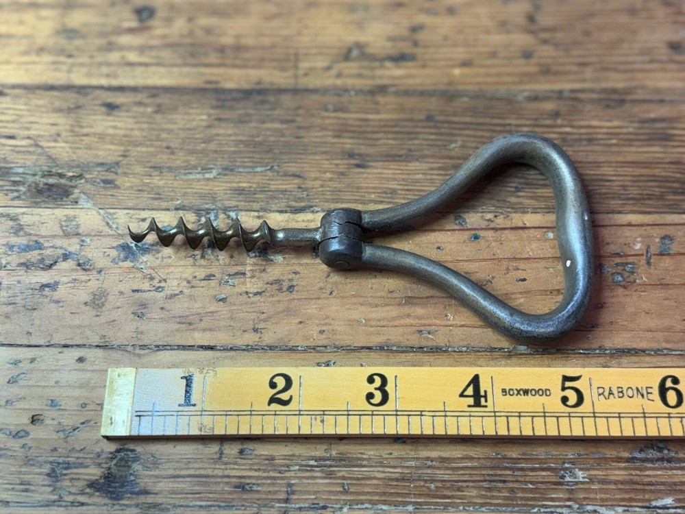 Antique Bow Heavy Duty Pocket Folding Finger Corkscrew