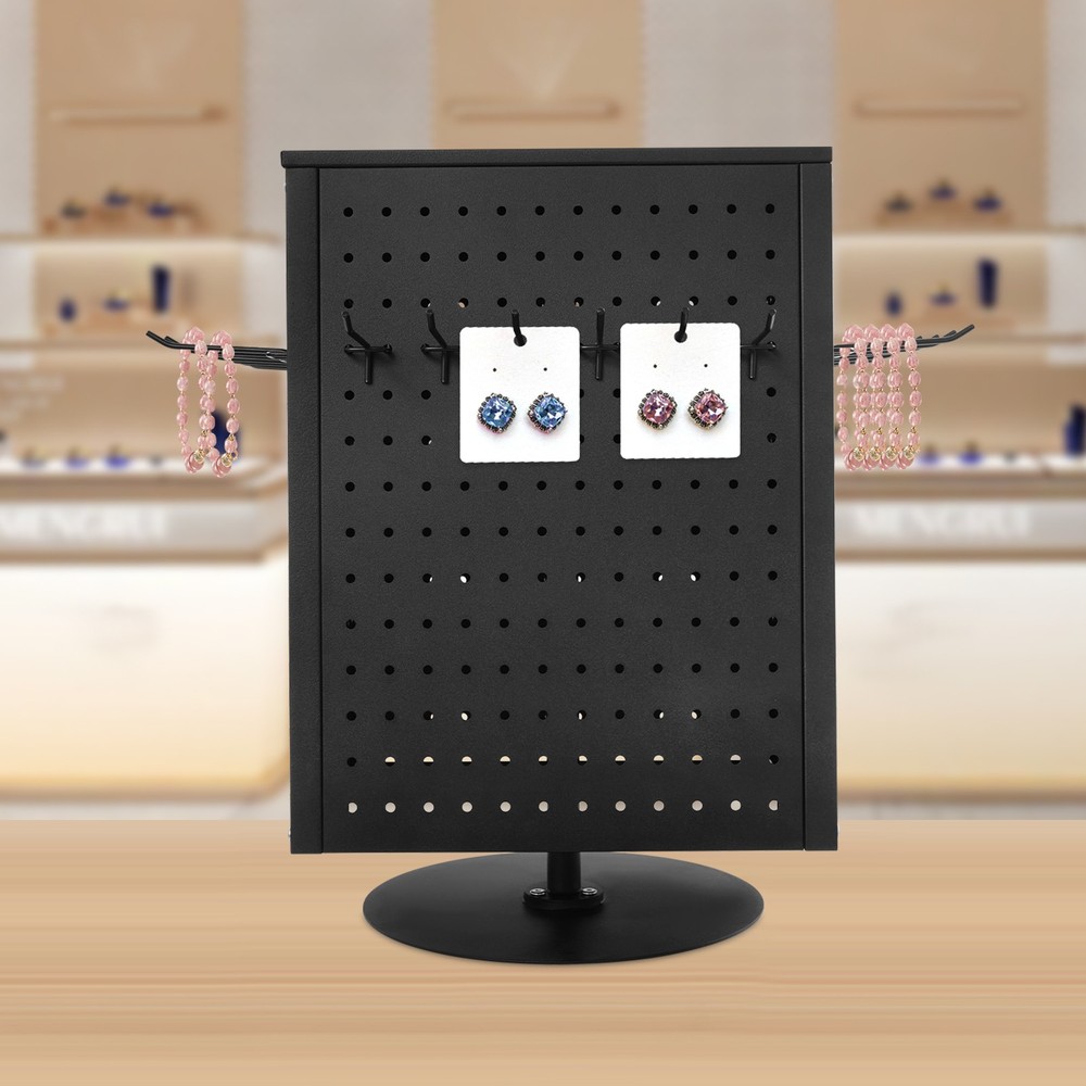 Pegboard Rotating Display Stand 4 Sided Spinning Peg Board Display Peg Board