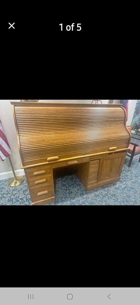 Eagle Craft Solid Oak Roll Top Desk