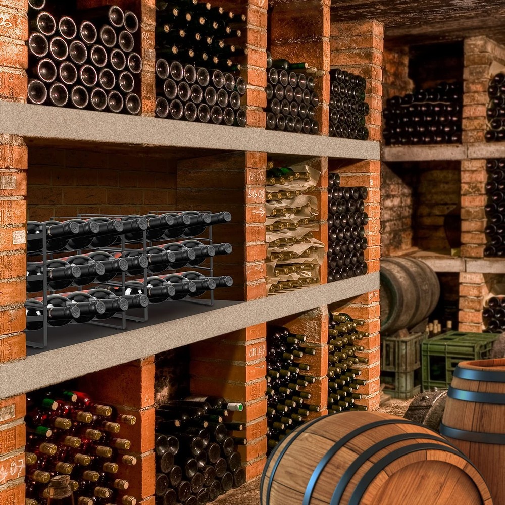 PAFISH 3 Tier Tabletop Stackable Wine Rack，Countertop for Kitchen Pantry