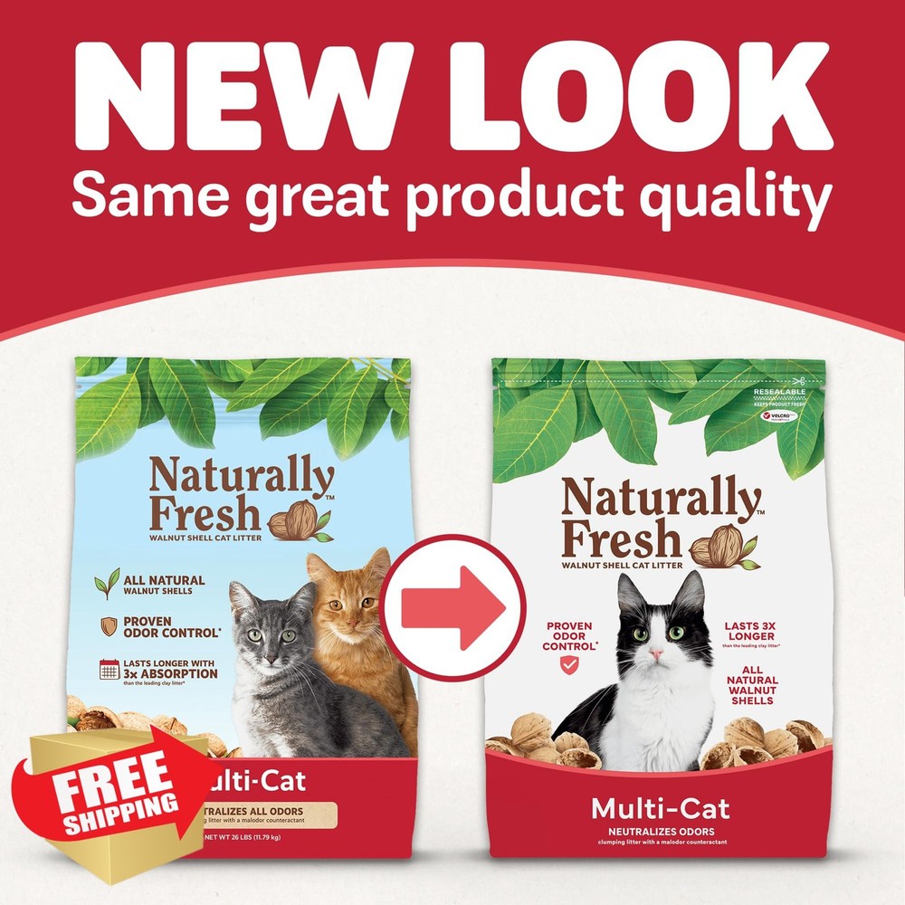 Naturally Fresh Walnut Cat Litter Unscented 30 Lbs