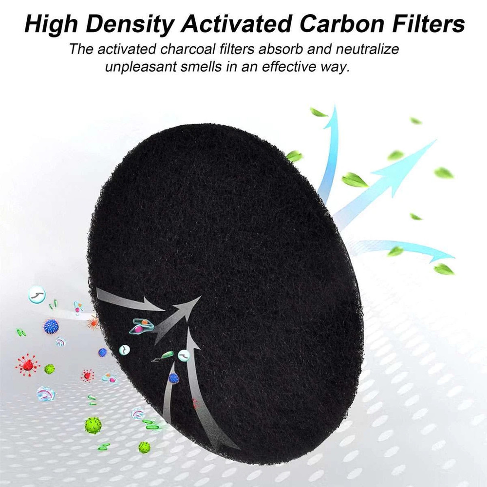 6 Pack 6.7 Inch Compost Bin Vent Filter Cotton Keep Air Fresh Indoors