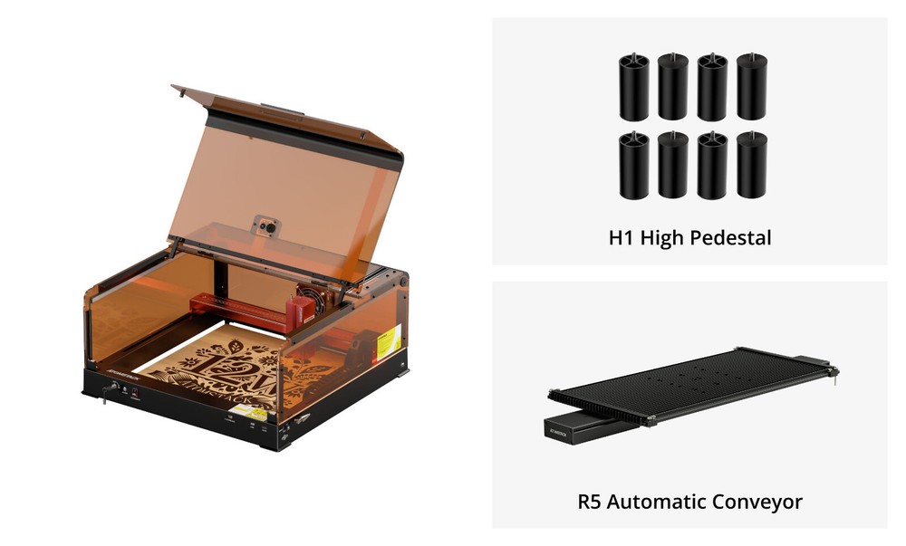 AtomStack A48 Ultra 210W Laser Engraver Engraving Cutting Machine with Enclosure