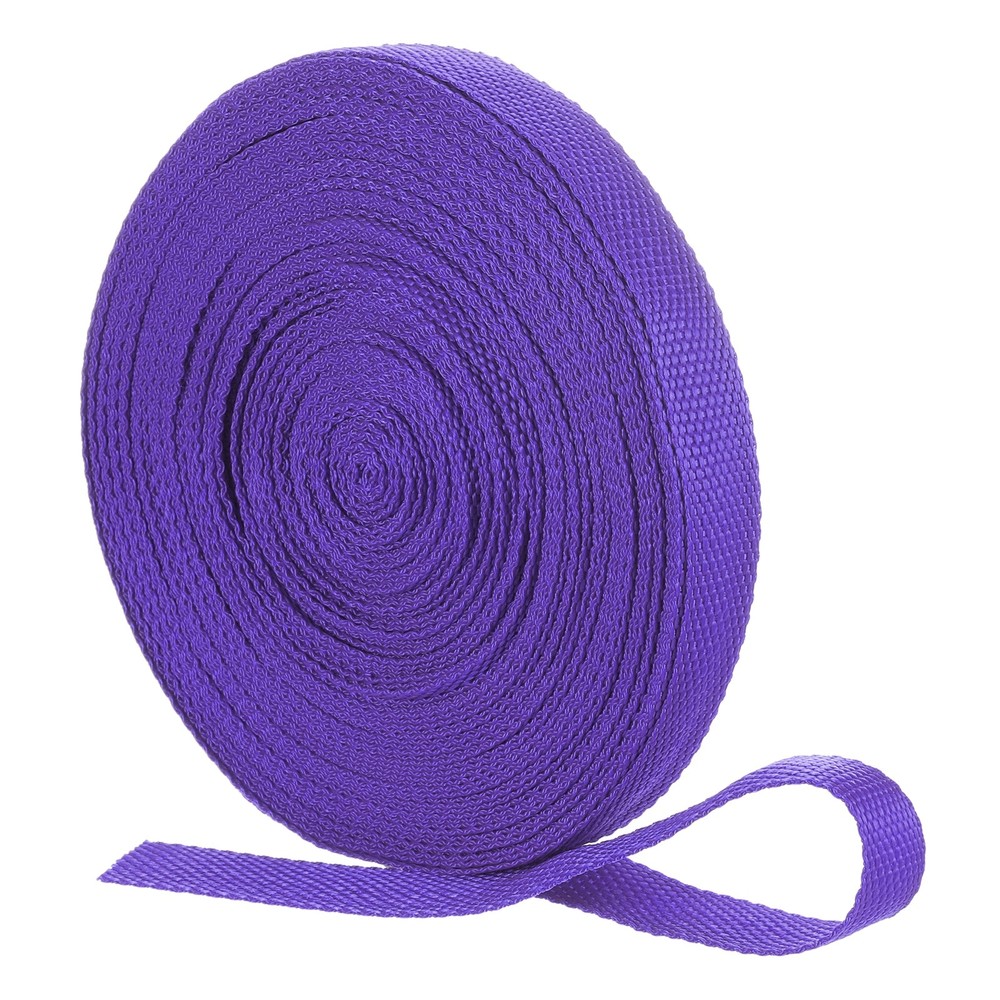 Nylon Webbing Strap, 22 Yards x 3/4" Polypropylene Flat Webbing Strap (Purple)