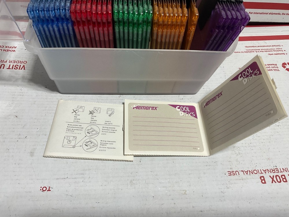 38 Memorex Cool Disks PC Formatted 3.5" Computer Diskettes Open Box READ