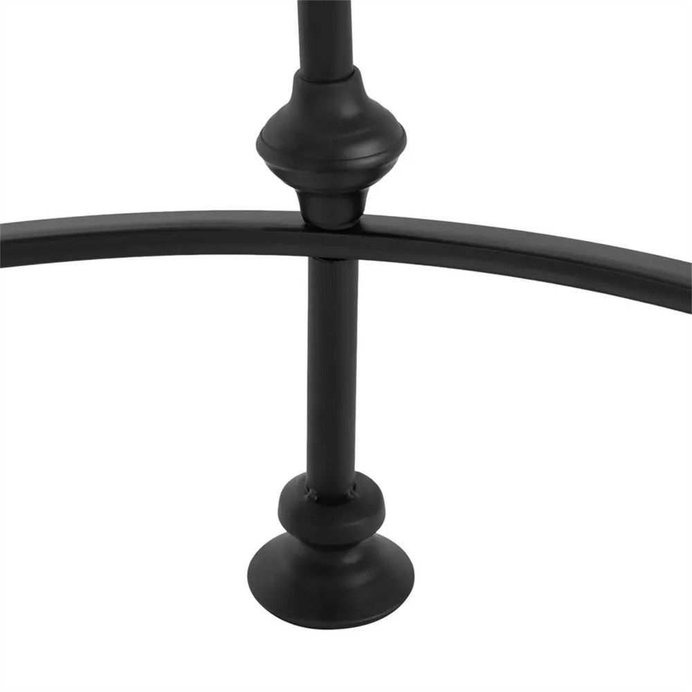 Freestanding Round Garment Display Retail Rack Clothes Store Display Rack Black