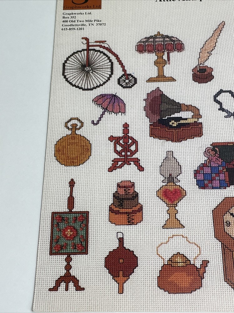 Graphworks Mini Motif Attic Antiques Leaflet 19 Cross Stitch Pattern