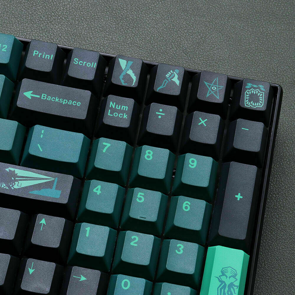 DIY Evil Cthulhu Theme Keycap Terror Below PBT Cherry Profile 129 Key For MX