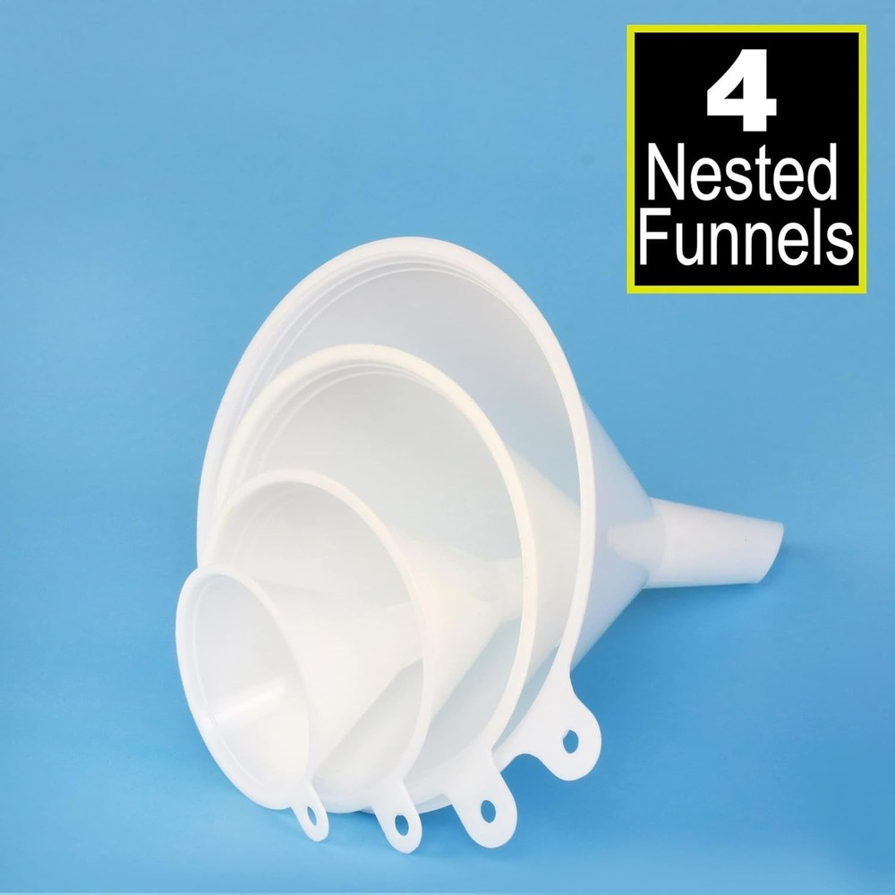 Innovative Multi-Purpose Funnel Set - Ideal for Automotive, Kitchen & Lab Tasks