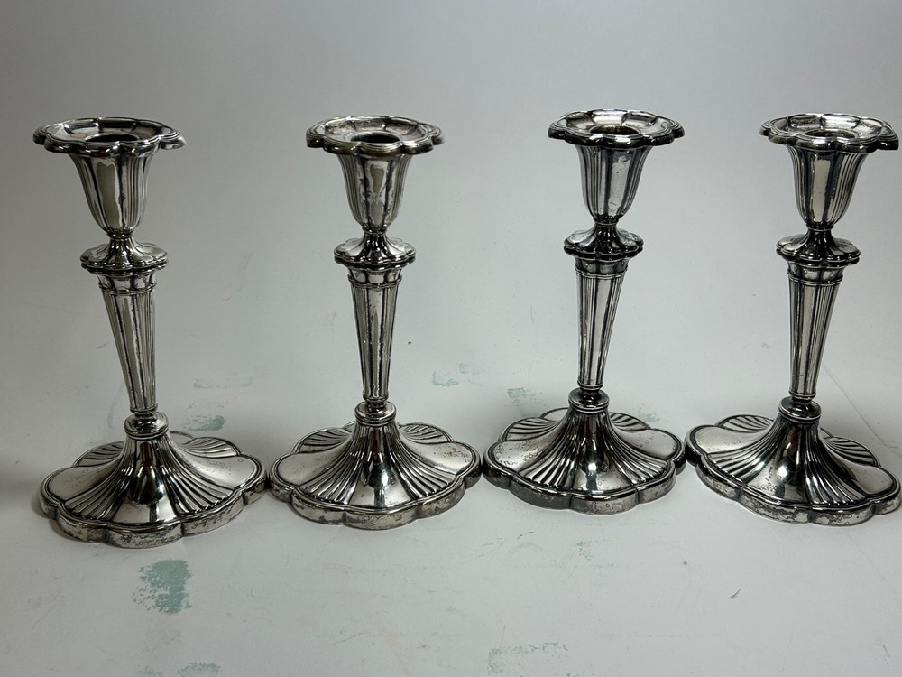Set Antique Gorham Silverplate Candlesticks 1904