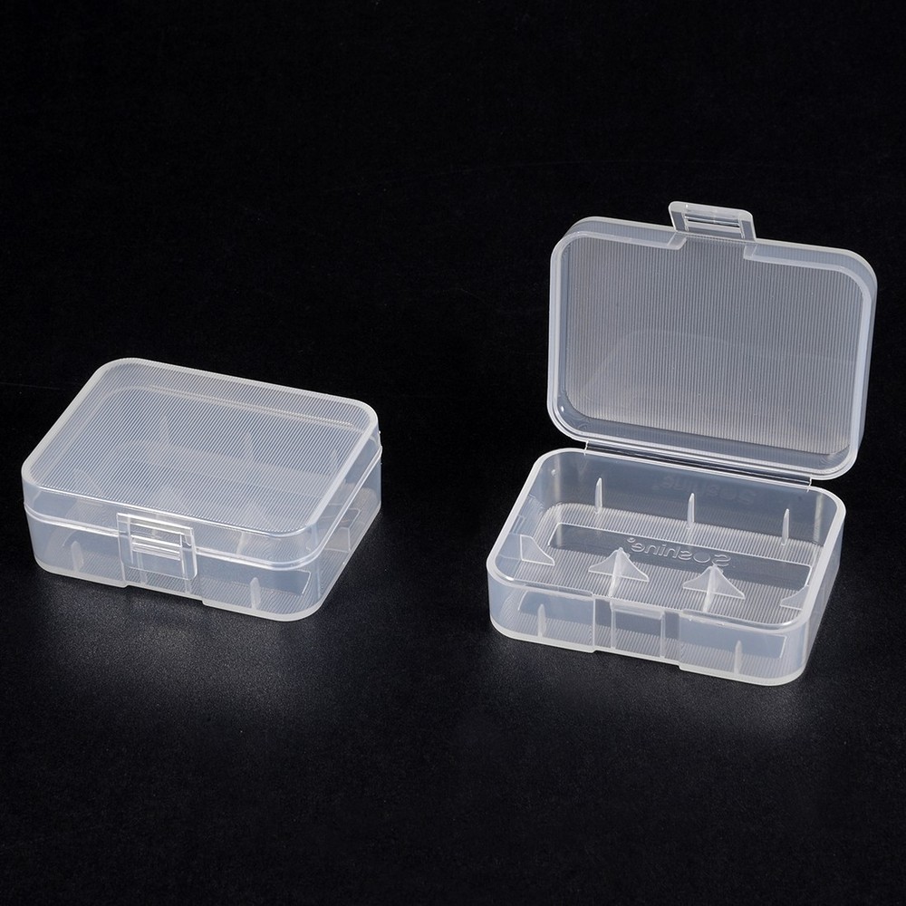 Battery Storage Case Holder Transparent For 2 x Battery Capacity