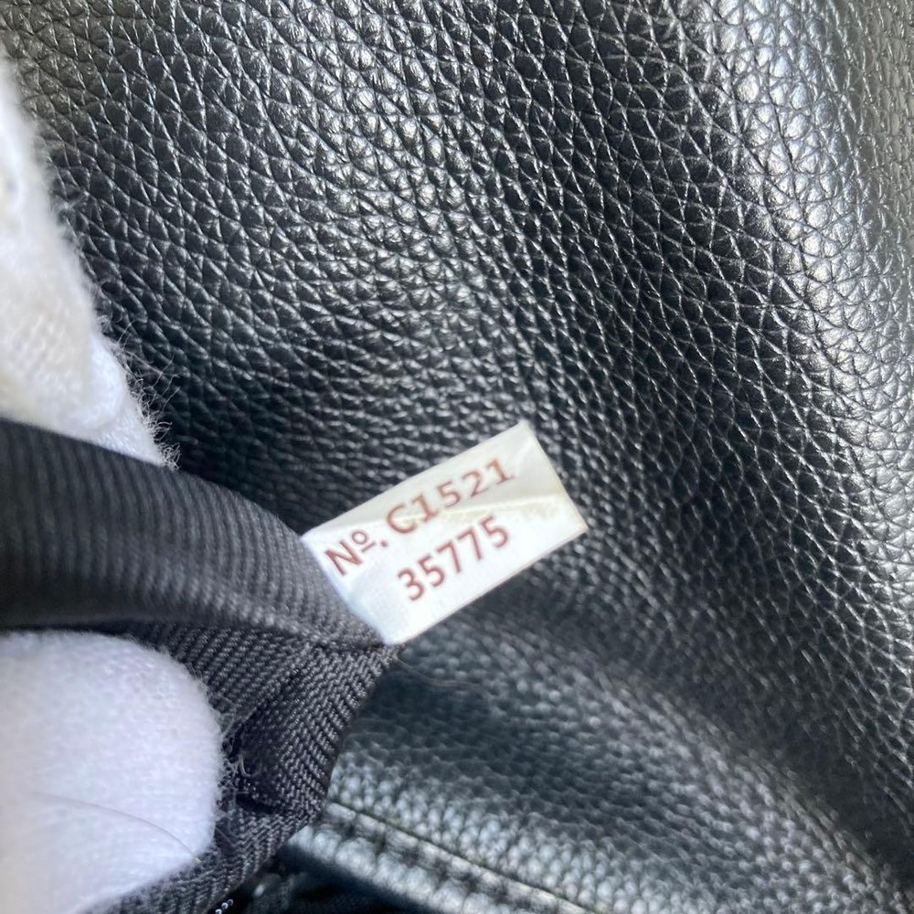 COACH Shoulder Bag Black Leather Authentic