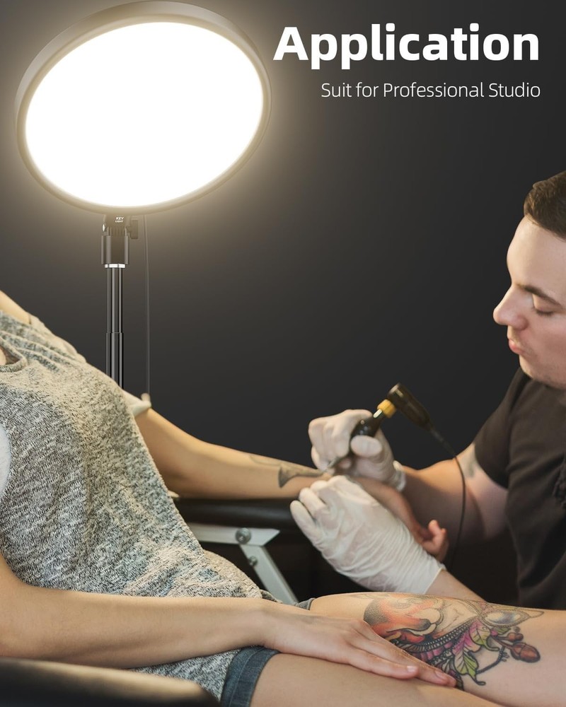 Bright 6500K Studio Ring Light for Content Creators