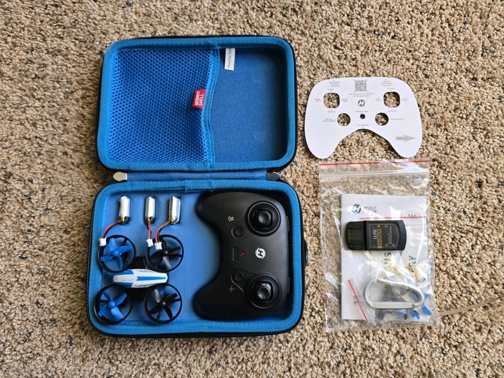Holy Stone HS210 Blue Mini RC Drone + Hermitshell Travel Case