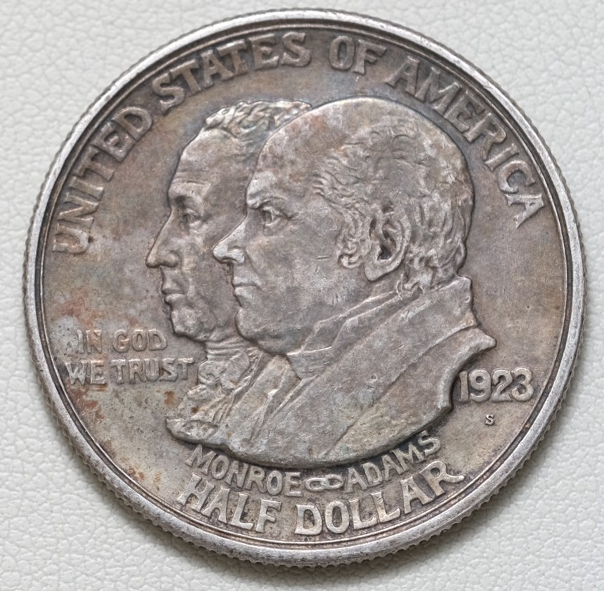 1923-S Monroe Silver Commemorative Half Dollar /B50