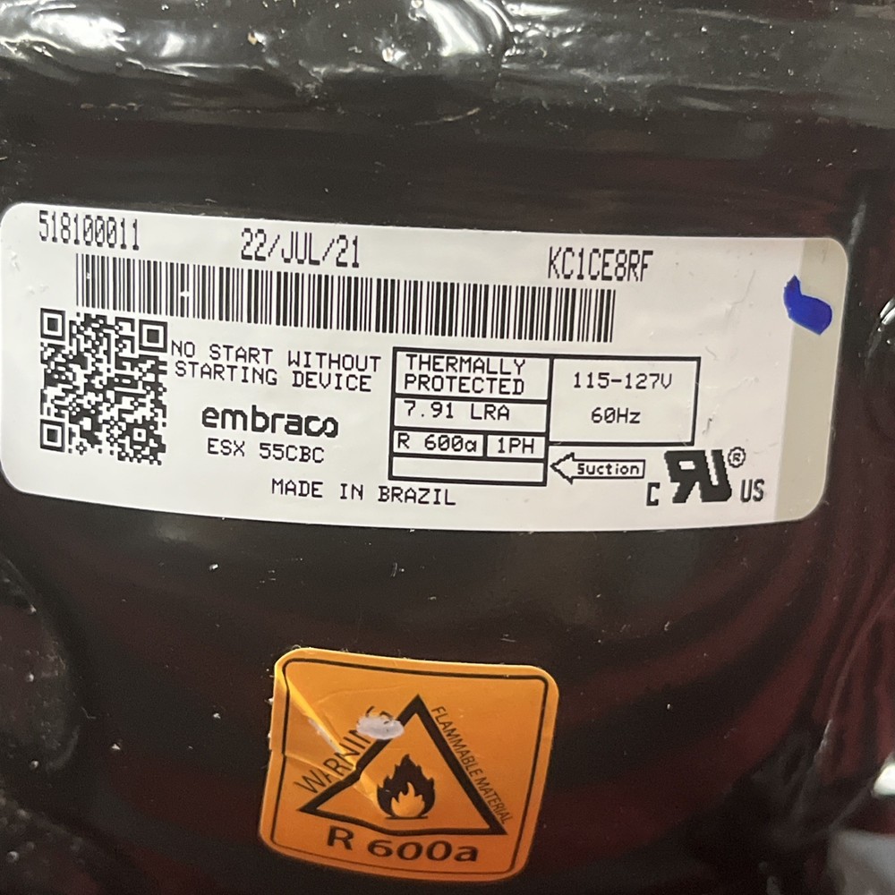 embraco compressor KC1CE8RF New Open Box