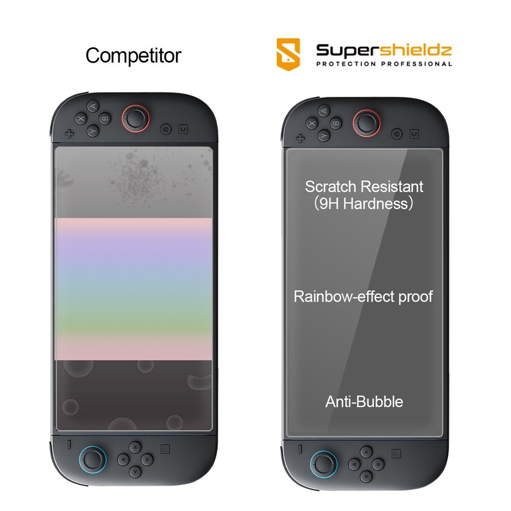 [2-Pack] Supershieldz Tempered Glass Screen Protector for Nintendo Switch 2