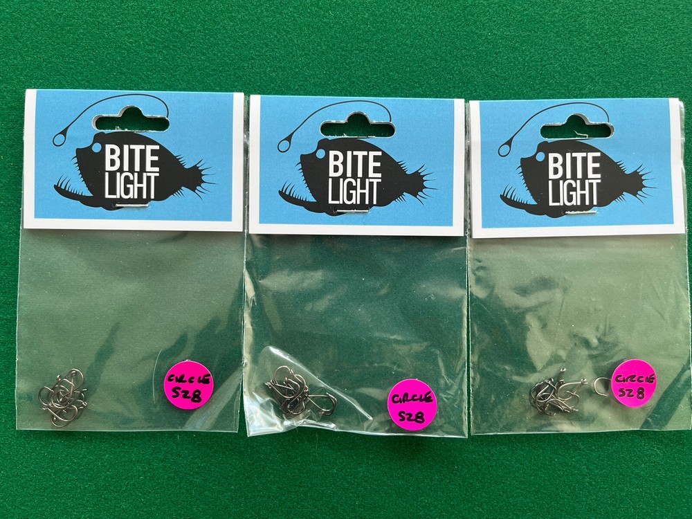 Circle Hooks size 8 - Bitelight Perchmaster 3 packs 30 hooks