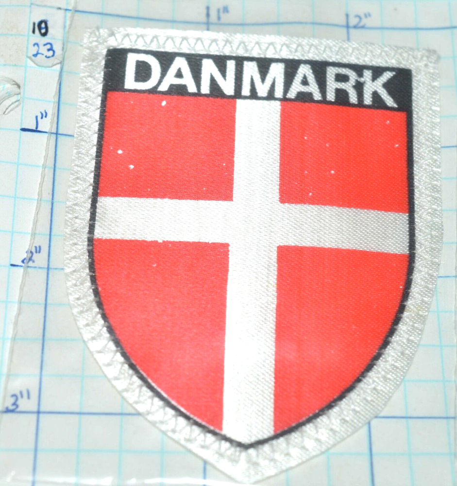 DANMARK DENMARK FLAG SCREEN PRINTED VINTAGE NIP PATCH