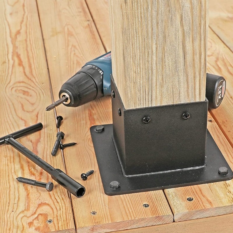 Metal Post Brackets For Outdoor Pergolas Deck Railing Stable Construction