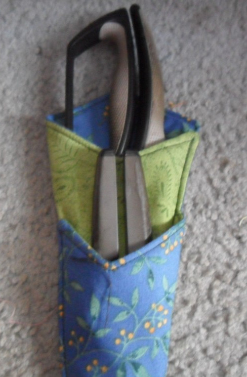 Handmade fabric scissor case holder