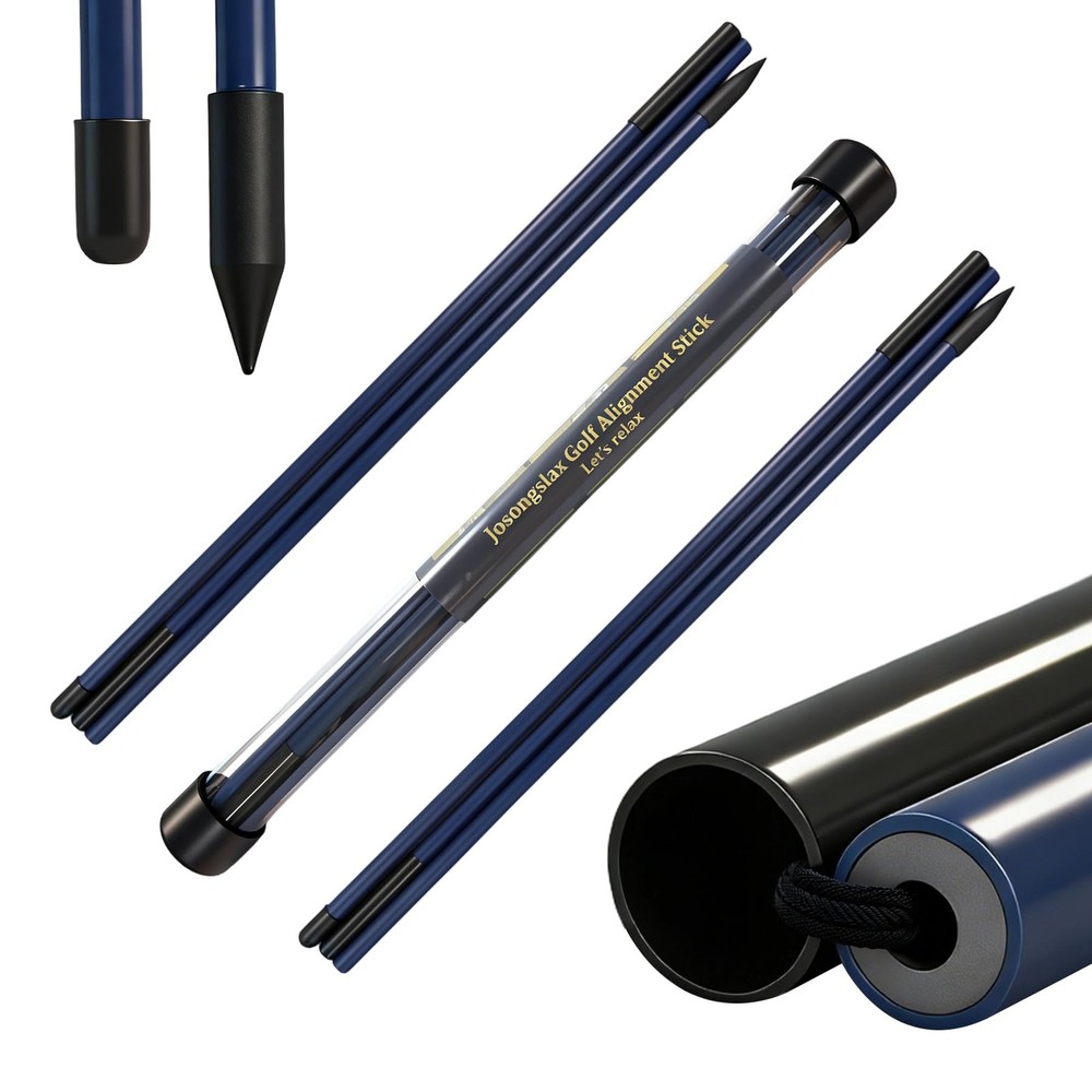 Golf Alignment Sticks, 2 Pack Plastic 49" Collapsible Alignment Stick Golf Pr...