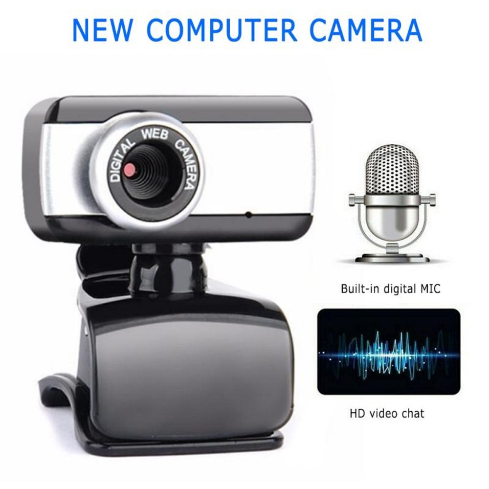 480P Webcam USB 2.0 Web Camera Built-in Microphone for Windows 7/8/10/11 PC