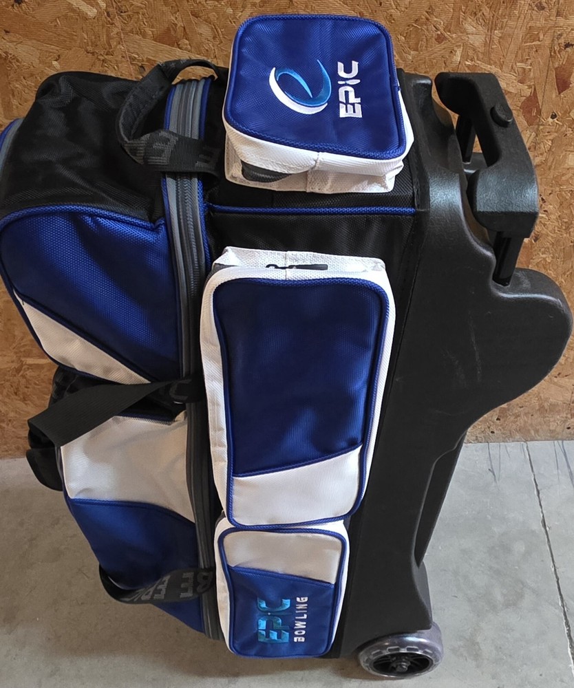 Epic 3 Ball Triple Legend Premium Blue Bowling Bag