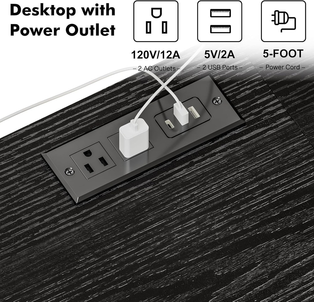 Versatile Black TV Console with LED Lights & Large Open Storage for Media