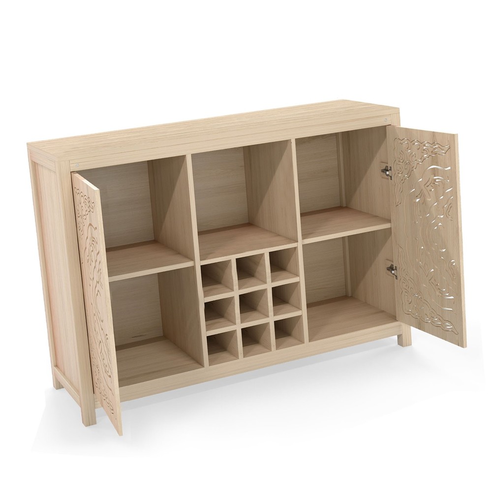 Modern Wine Bar Cabinet Buffet Storage For Dining Room Kitchen
