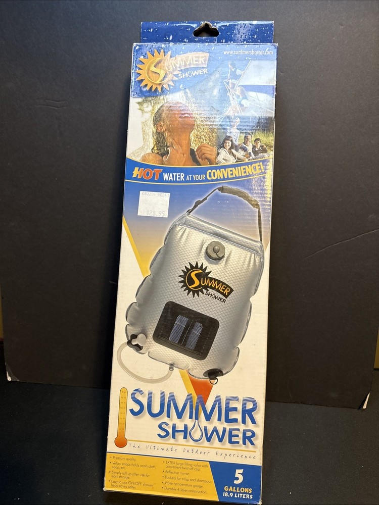 5 Gallon Summer Shower / Solar Shower,Silver/Black