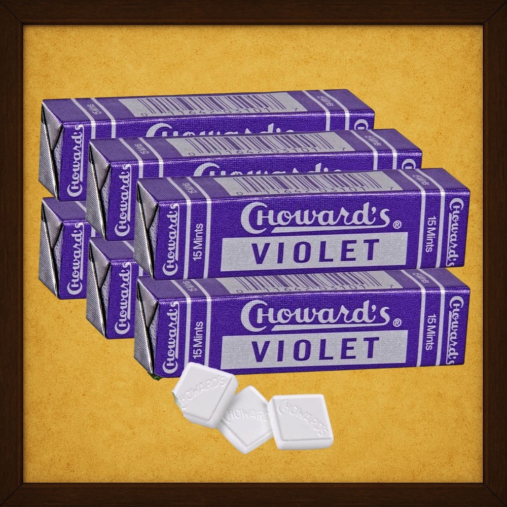 Choward’s Violet Mints Old Fashioned Candy Nostalgia 6 Pack Rolls