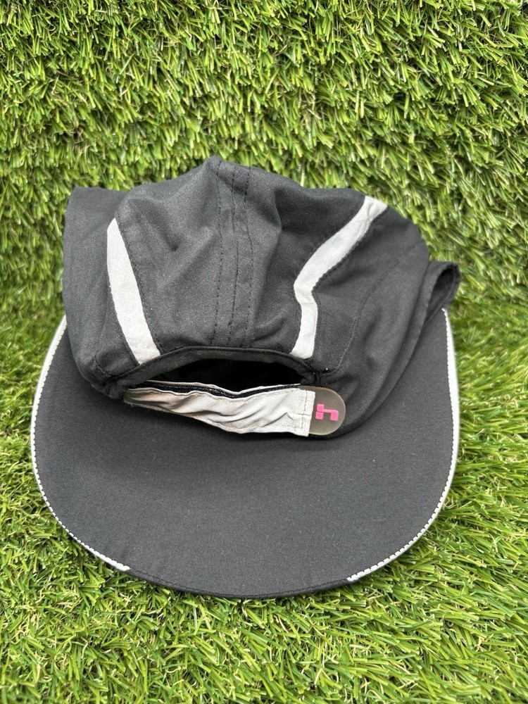 HIND BLACK Vented Running Hat Cap ONE SIZE Adjustable Reflective