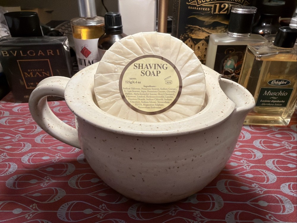 Slate Moss Scuttle By Sara Bonnyman & Mitchell’s Wool Fat Shaving Soap Bundle