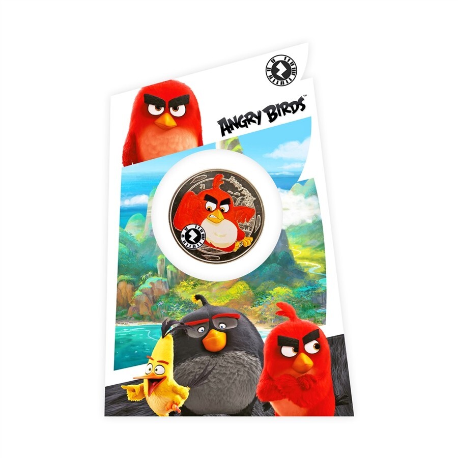 2018 $1 Angry Birds Red Interactive Coin Card with Special Zapper Scan Code