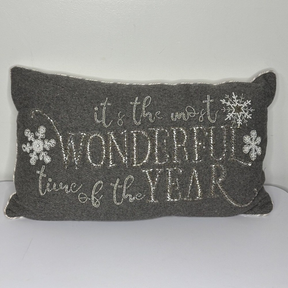 Rare HTF David Tutera Decorative Christmas Pillow
