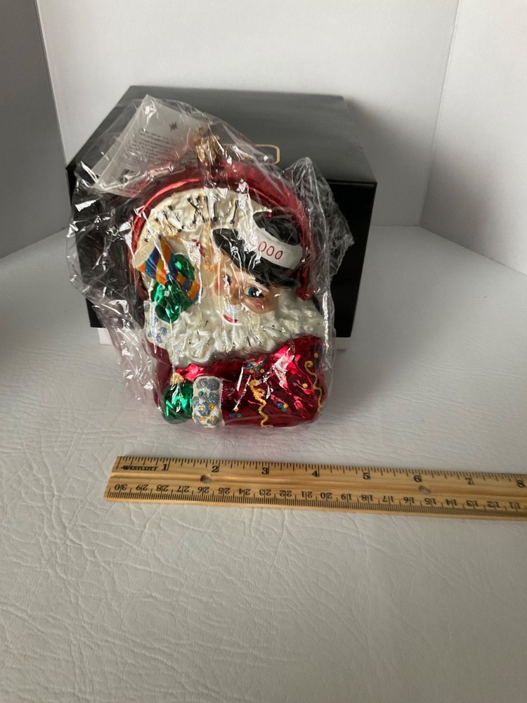 Christopher RADKO Millenium Ornament “No Time For The Present” - NEW IN BOX
