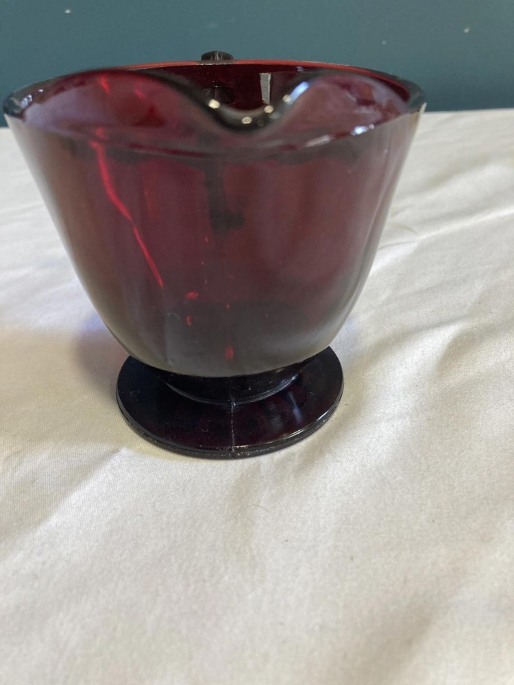Vintage Ruby Red Glass Creamer