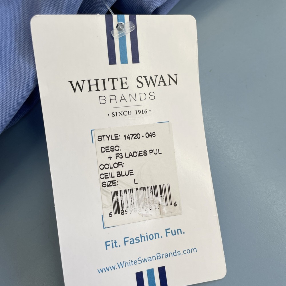 White Swan Scrubs Set Blue Large