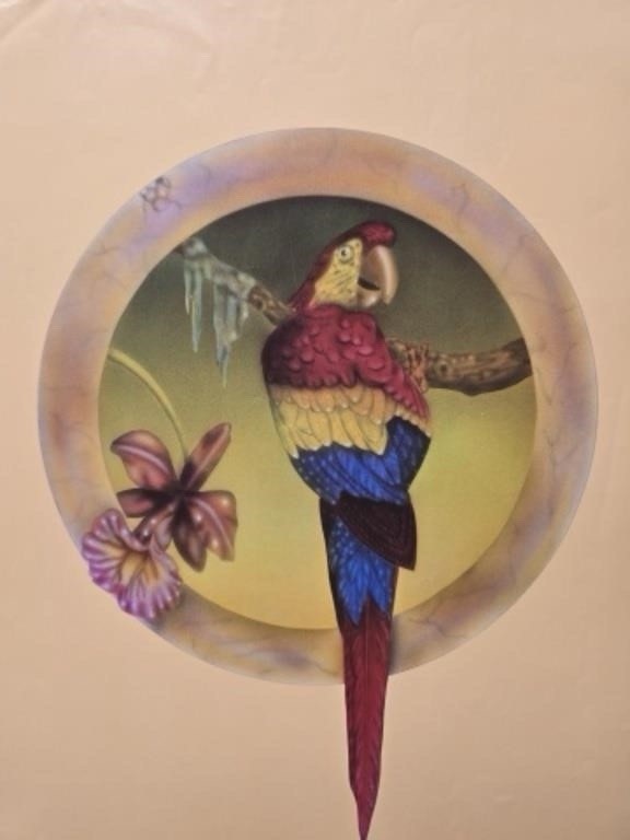 yellow macaw parrot Print