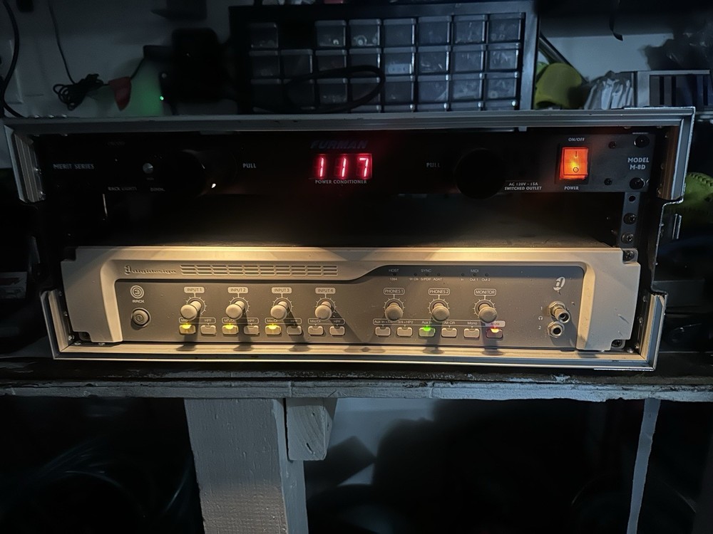 Studio Rack Setup – 8-Input Interface w/ Power Conditioner & ATA Case (Tested)