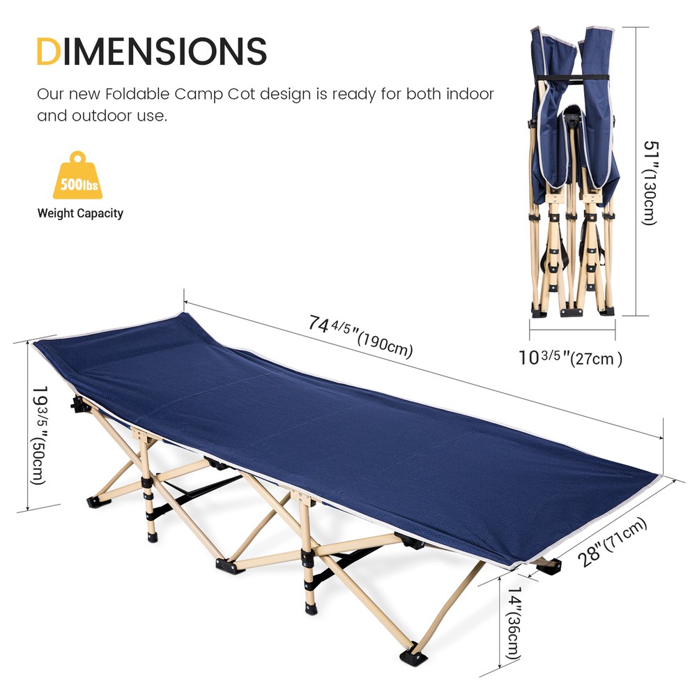 Folding Bed Camping Cot, Portable Folding Bed Suitable Camping Cot