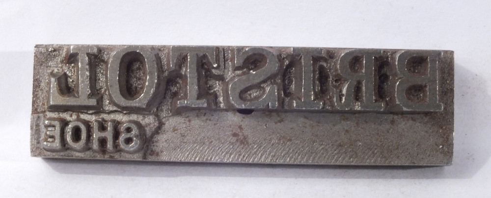 BRISTOL SHOE: Steel Leather Stamp: CMS