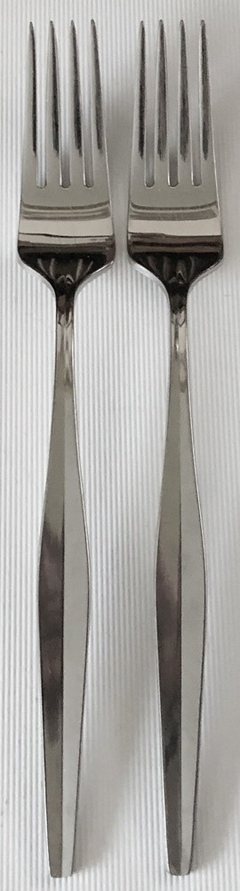 Gorham REGATTA Stainless Steel DINNER FORK X2 Silverware Glossy USA Flatware