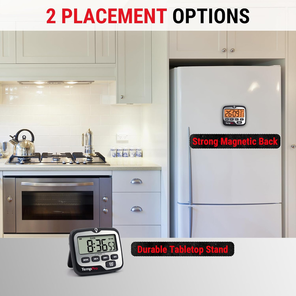 TM01 Kitchen Timers for Cooking with Count up Countdown Timer, Digital Timer for
