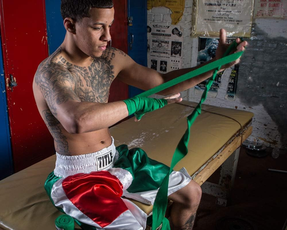 Elastic Mexican Hand Wrap, Green, 180"