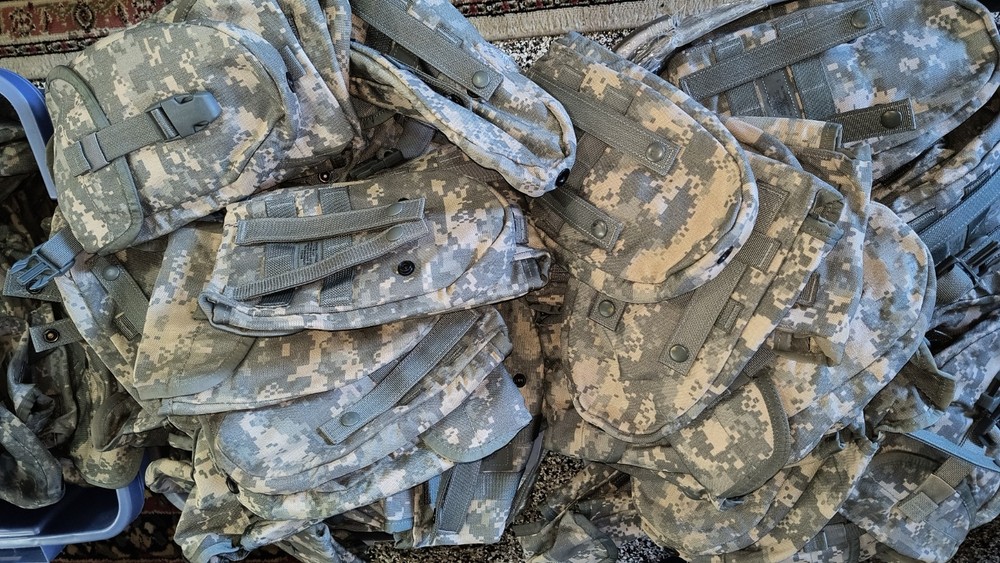 10 Pouches MOLLE E-Tool Drum Utility Range Shovel Field Genuine Issue Made USA